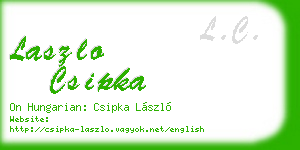 laszlo csipka business card
