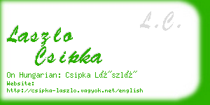 laszlo csipka business card